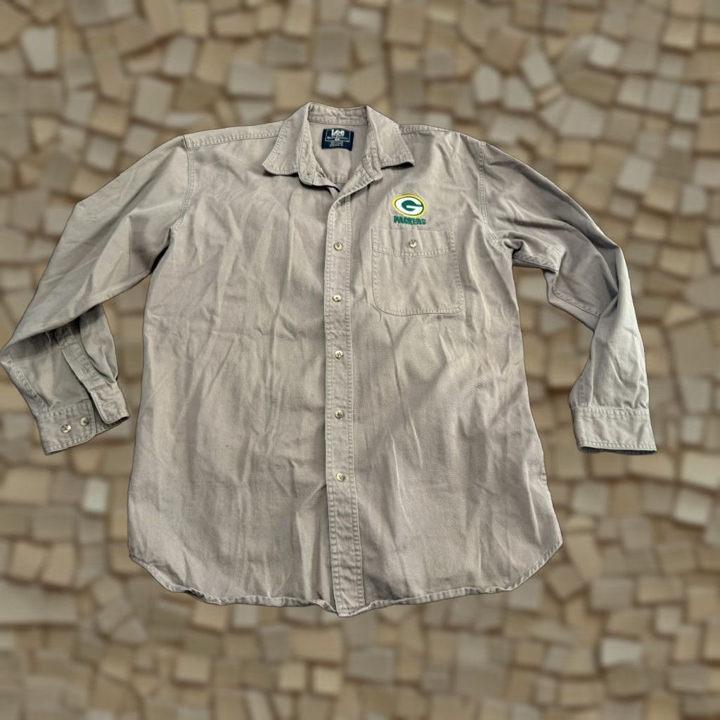 Lee Lee Sport Shirt Men's Medium Long Sleeve Button Up Wisconsin Green Bay Packers Shirt Size US M / EU 48-50 / 2 - 1 Thumbnail