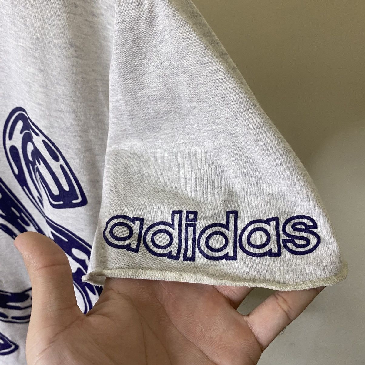 Adidas Vintage 1990s Adidas Overprint T Shirt Size US XL / EU 56 / 4 - 4 Thumbnail