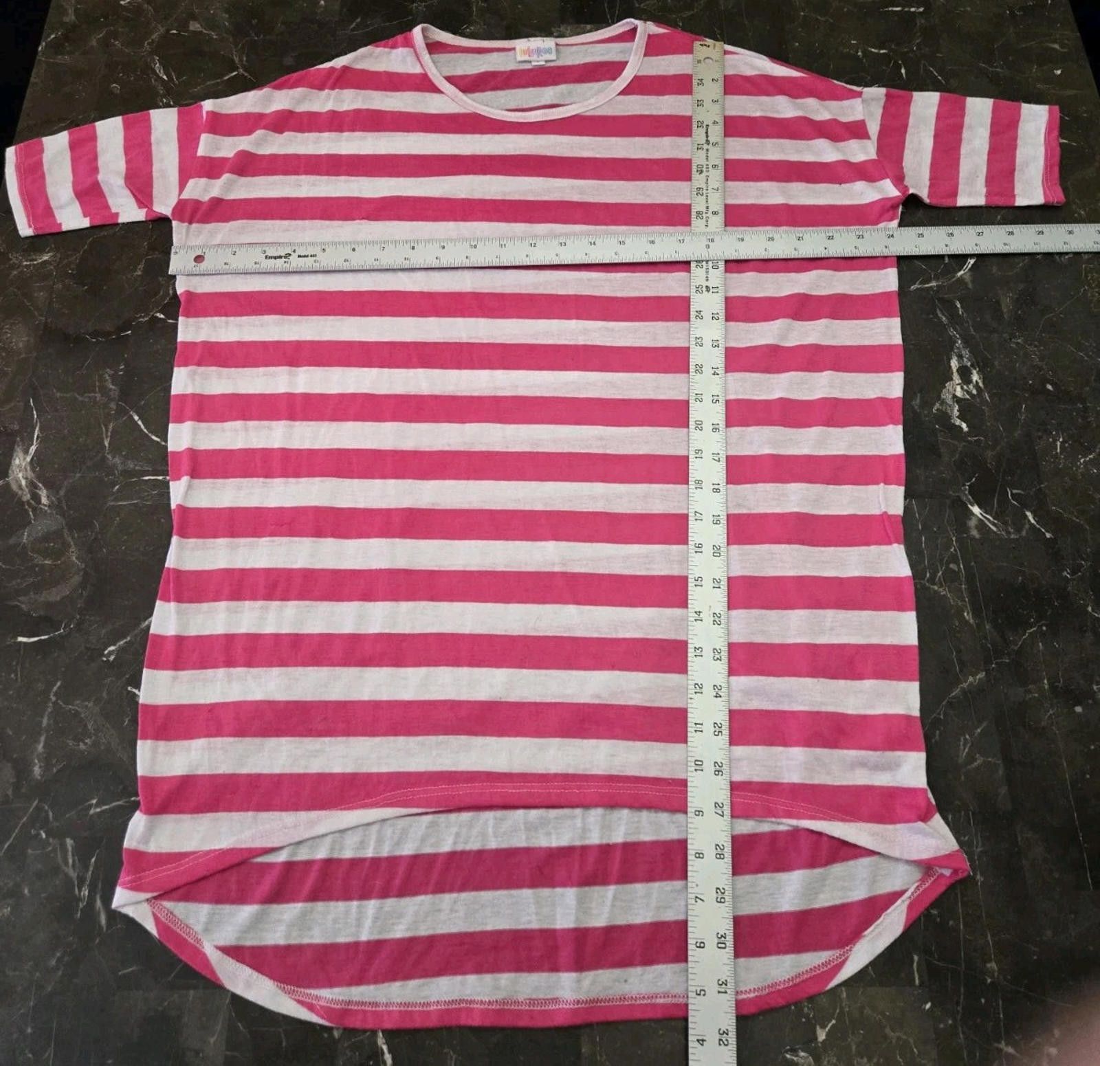 Other Lularoe Irma Tunic Pink & White Striped Size S Small Oversiz Size S / US 4 / IT 40 - 11 Thumbnail