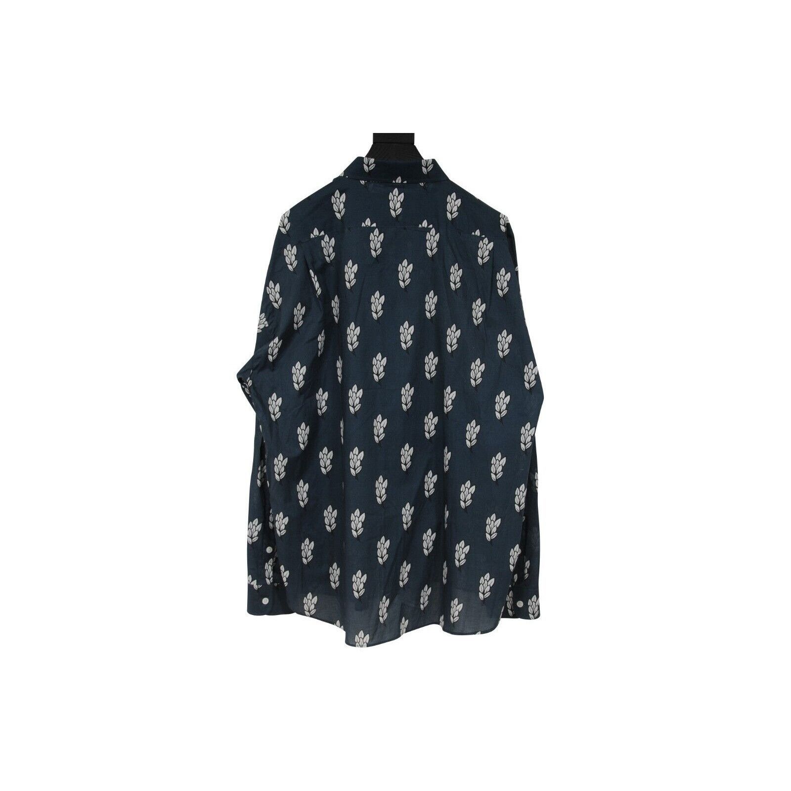 Jacquemus Button Down Shirt Navy Blue White Wheat Size US XL / EU 56 / 4 - 2 Thumbnail