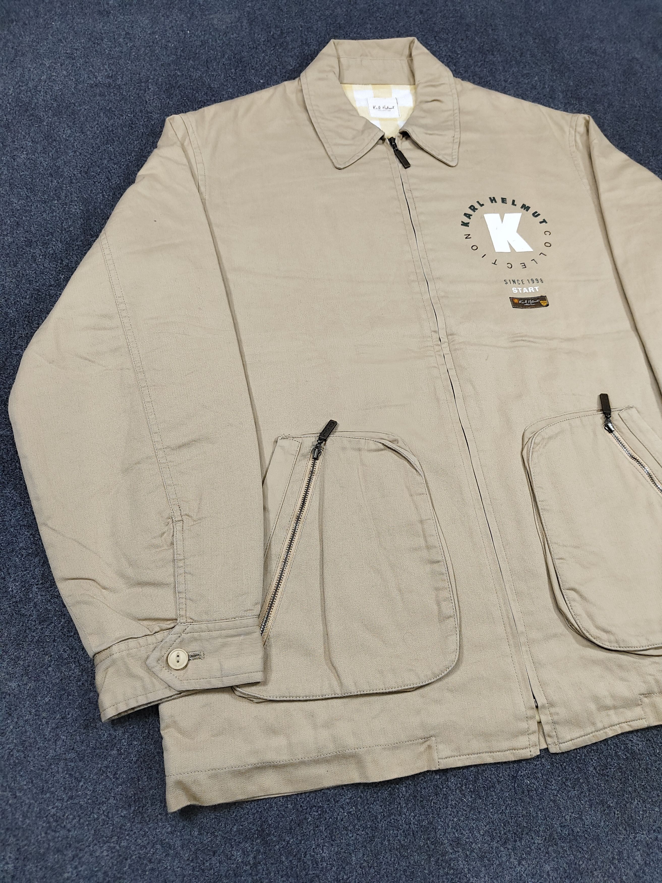 Karl Helmut 90s Karl Helmut- Collection Pacth Workwear Harrington Jacket Size US L / EU 52-54 / 3 - 4 Thumbnail