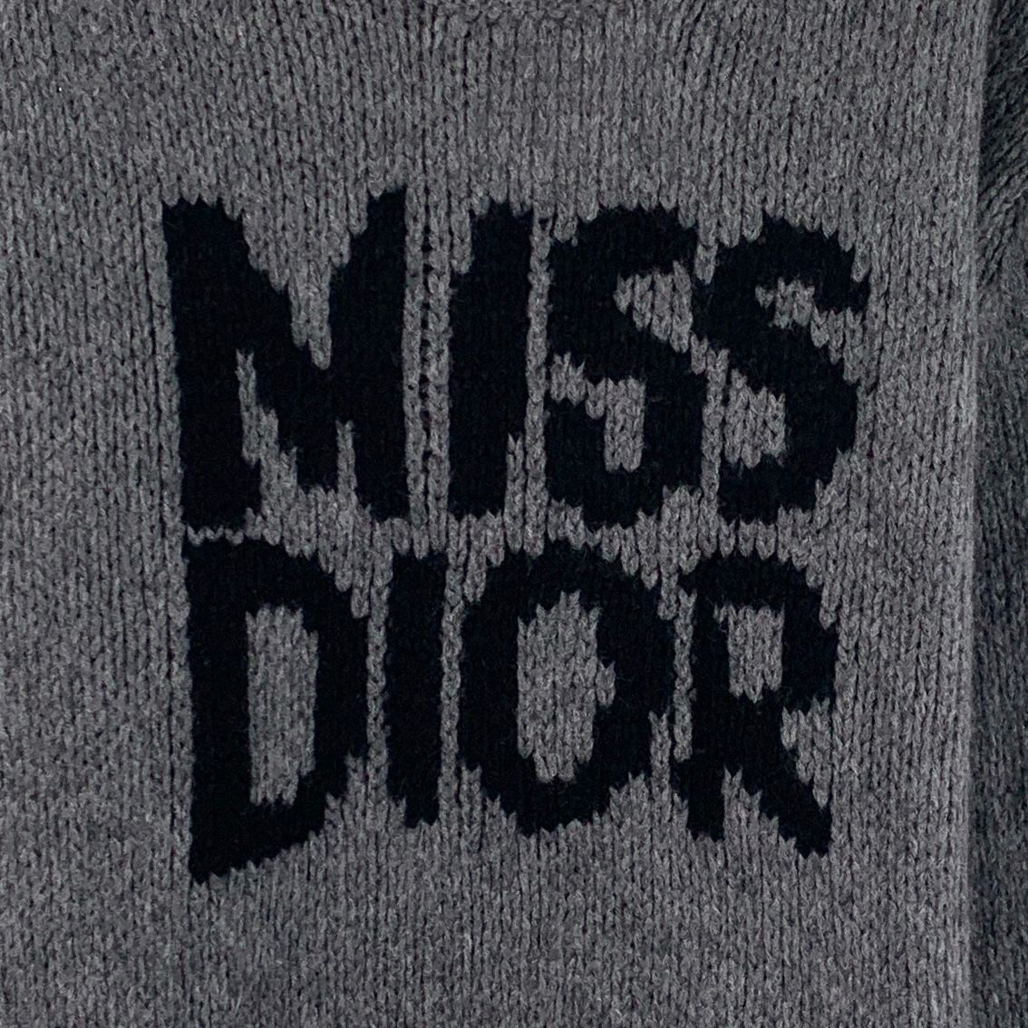 Dior Christian Dior Miss Dior Grey Cashmere Silk Knit Sweater Rou Size S / US 4 / IT 40 - 6 Thumbnail
