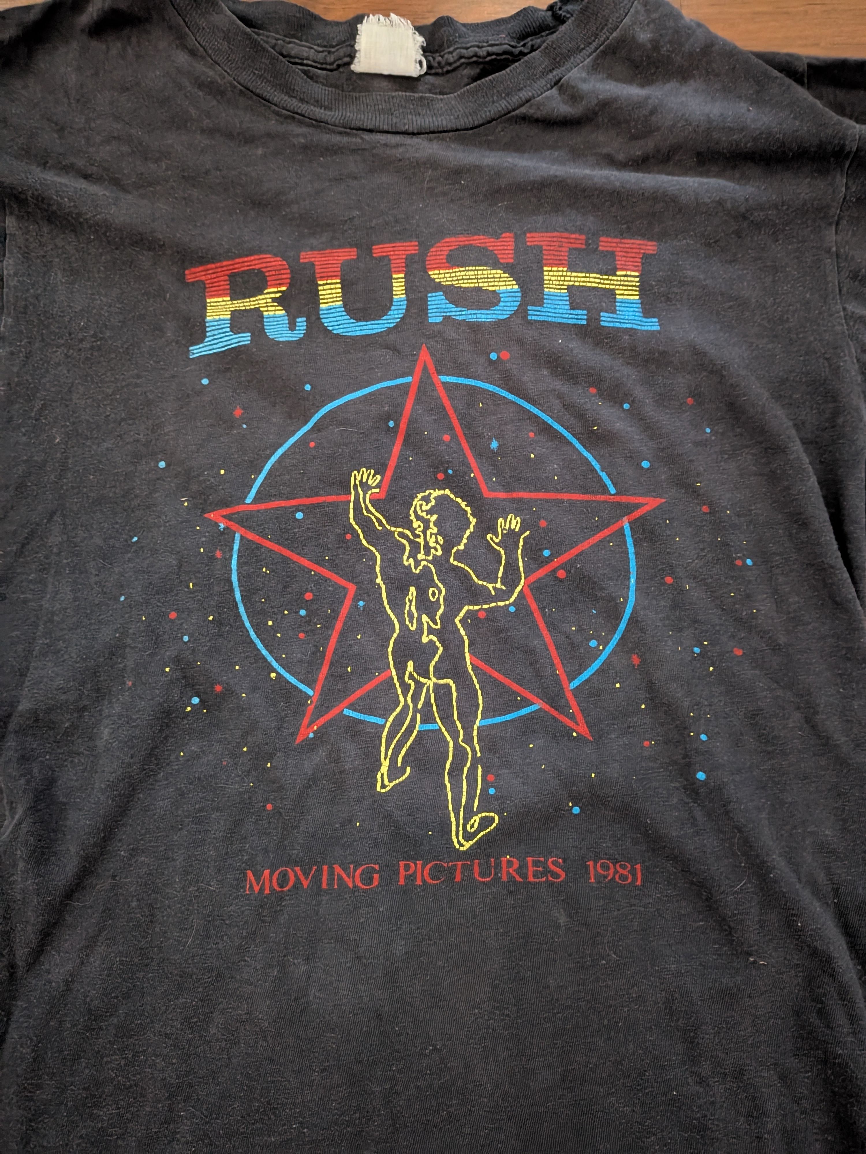 Other Vintage Rush 1981 Moving Pictures Tour Tee (Screen Stars) Size US M / EU 48-50 / 2 - 2 Thumbnail