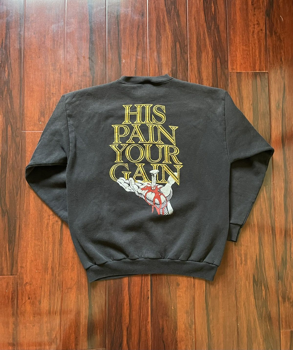 Vintage Lord's Gym Vintage 90s Christian Black Sweatshirt Size XL Size US XL / EU 56 / 4 - 5 Thumbnail