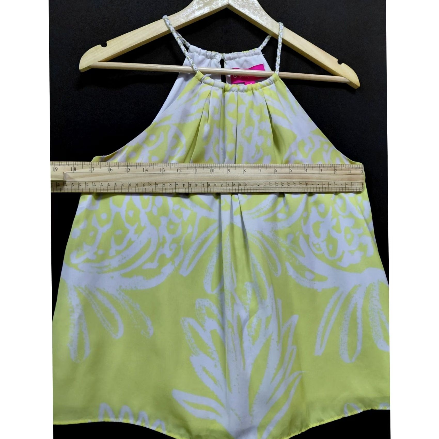 Lilly Pulitzer Lilly Pulitzer Yellow Floral Halter Top Sleeveless Lightweight Women S/P Blouse Casual Spring Summer Beachwear Size S / US 4 / IT 40 - 8 Thumbnail