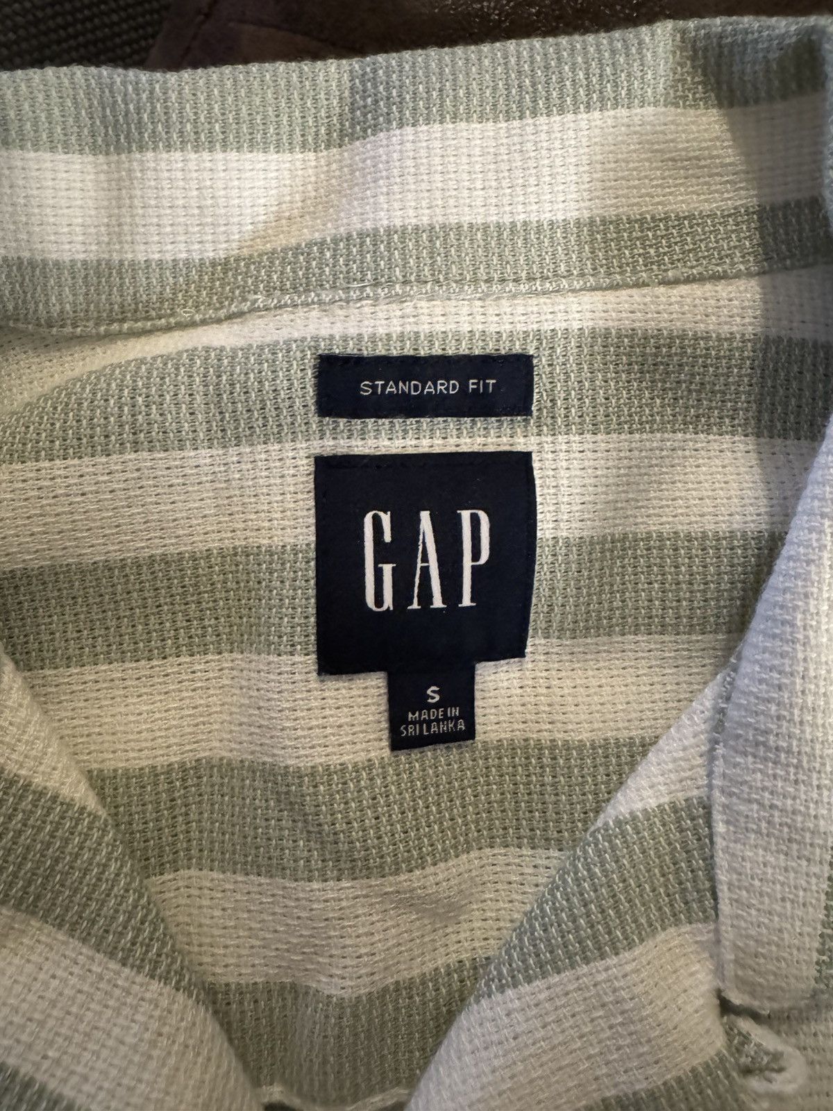 Gap Gap Green Stripe Textured Resort Shirt Size US S / EU 44-46 / 1 - 3 Thumbnail