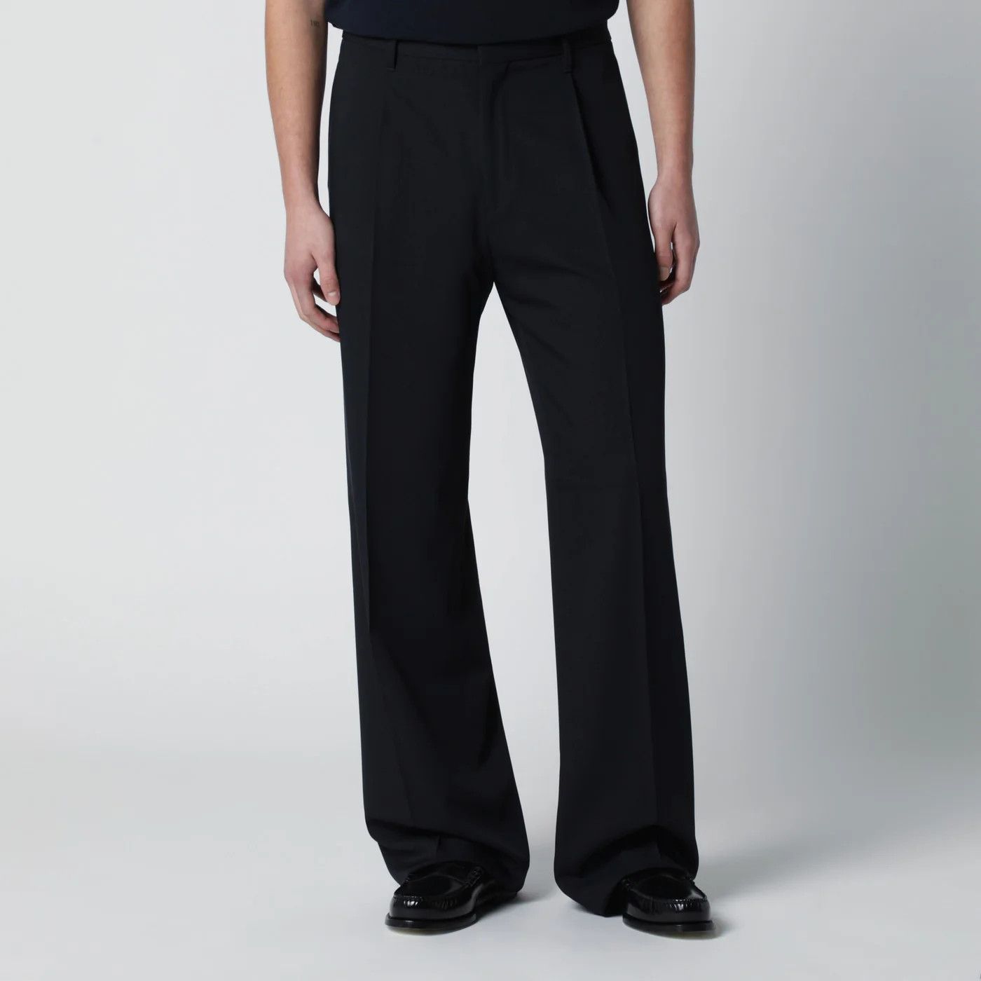 Lardini o1d2blof0526 Wool Trouser Pants in Blue Size US 34 / EU 50 - 1 Thumbnail