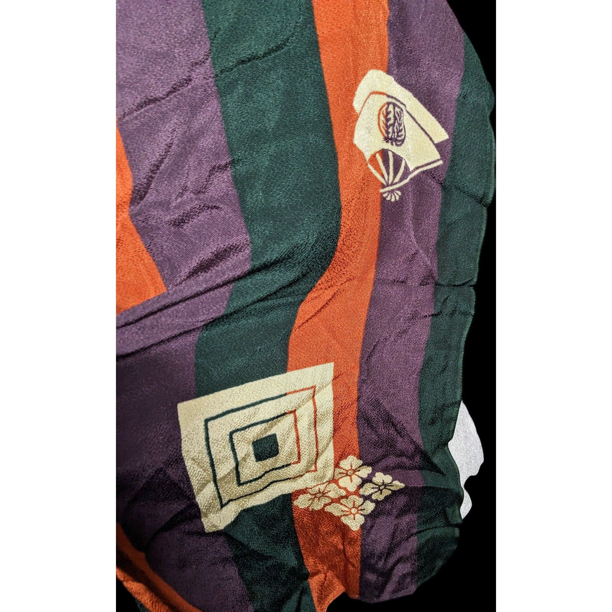 Other Unique Green Orange And Purple Stiped Spring Motif Square Sc Size ONE SIZE - 4 Thumbnail