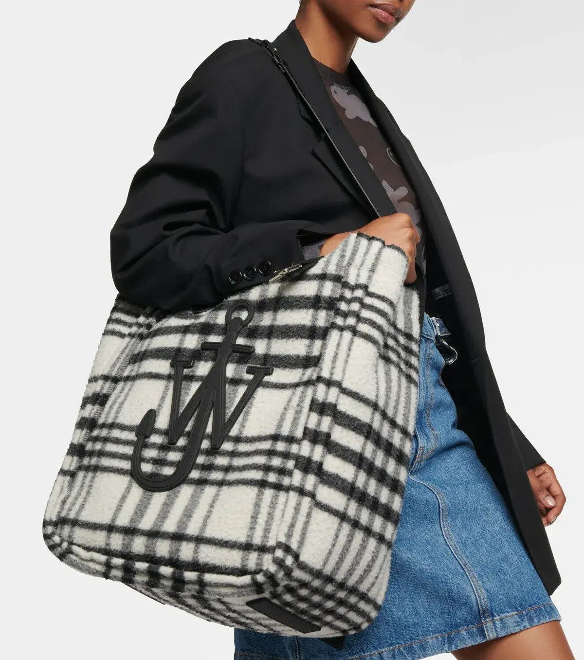 JW Anderson J.W Anderson Belt checked tote bag Size ONE SIZE - 6 Thumbnail