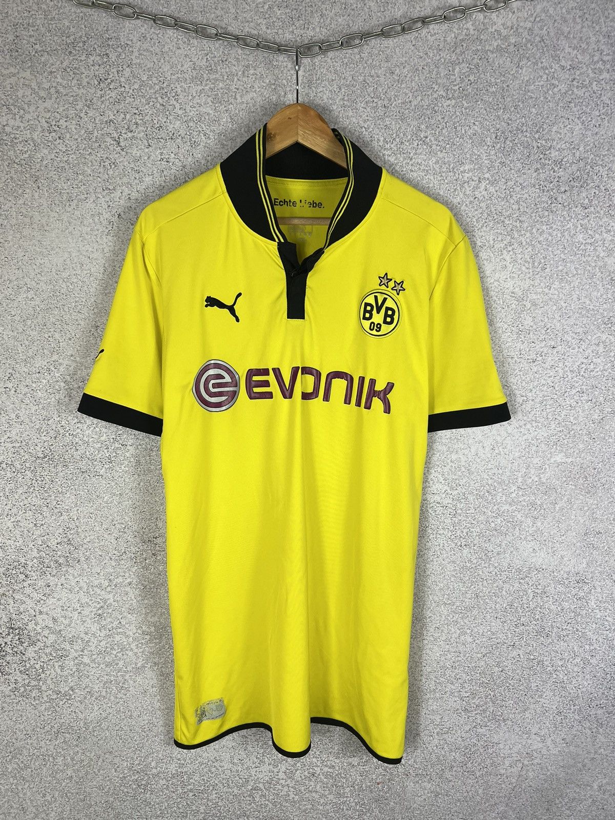 Puma Vintage Borussia Dortmund Puma 2012 Home Soccer Jersey Shirt Size US XL / EU 56 / 4 - 1 Thumbnail