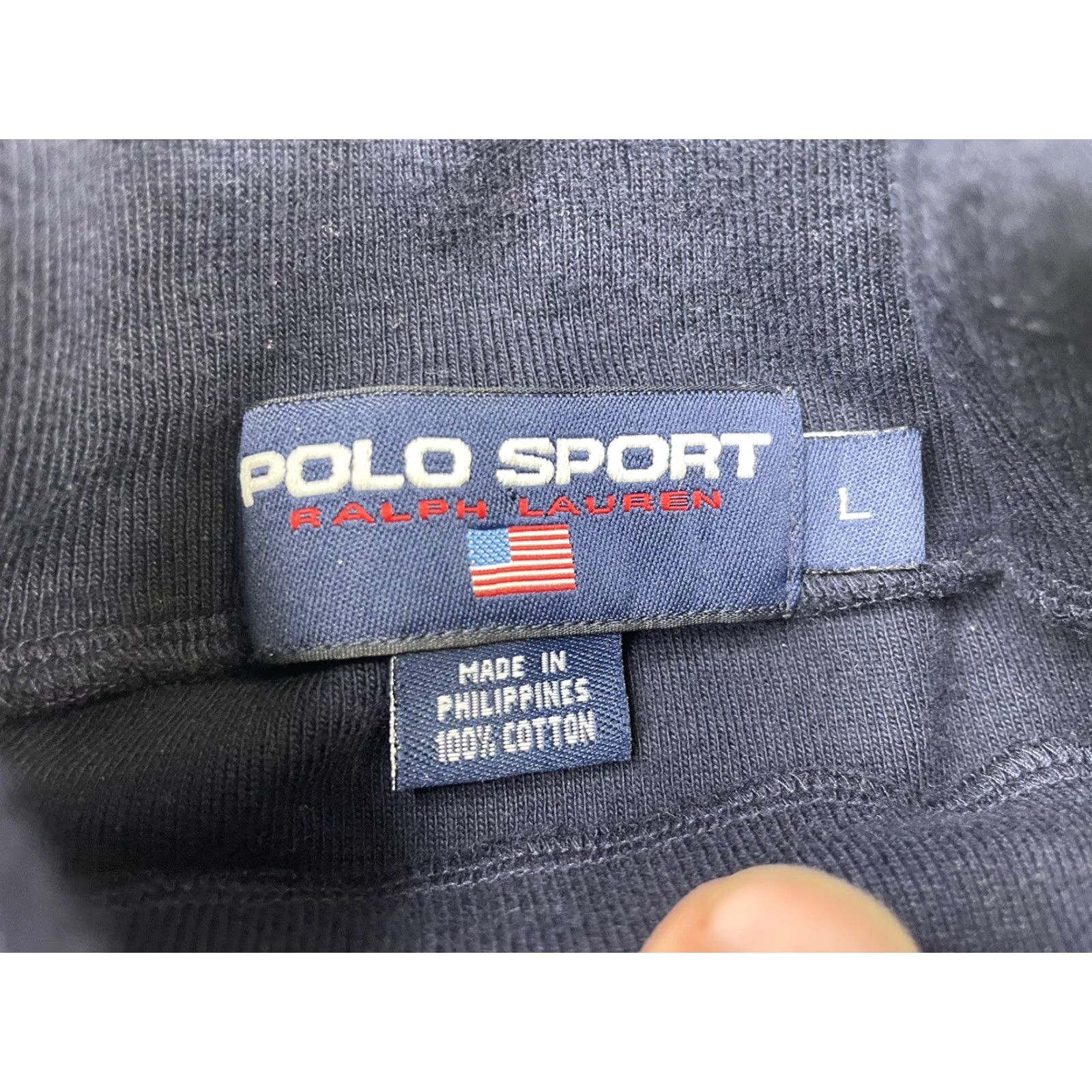 Polo Ralph Lauren VINTAGE Polo Ralph Lauren Sport Men Turtleneck Shirt Sweater Striped Spellout Large Size US L / EU 52-54 / 3 - 2 Thumbnail