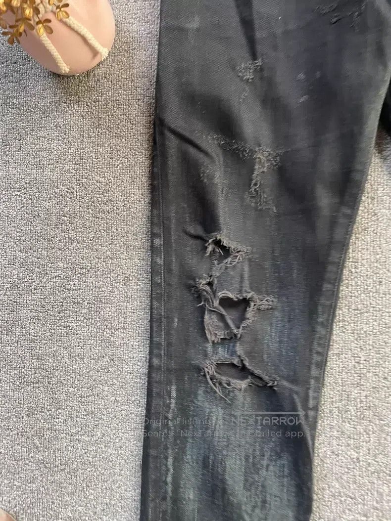 Saint Laurent Paris Saint Laurent Paris Oil-stained Destroyed Ripped Denim Pan Size US 32 / EU 48 - 4 Thumbnail