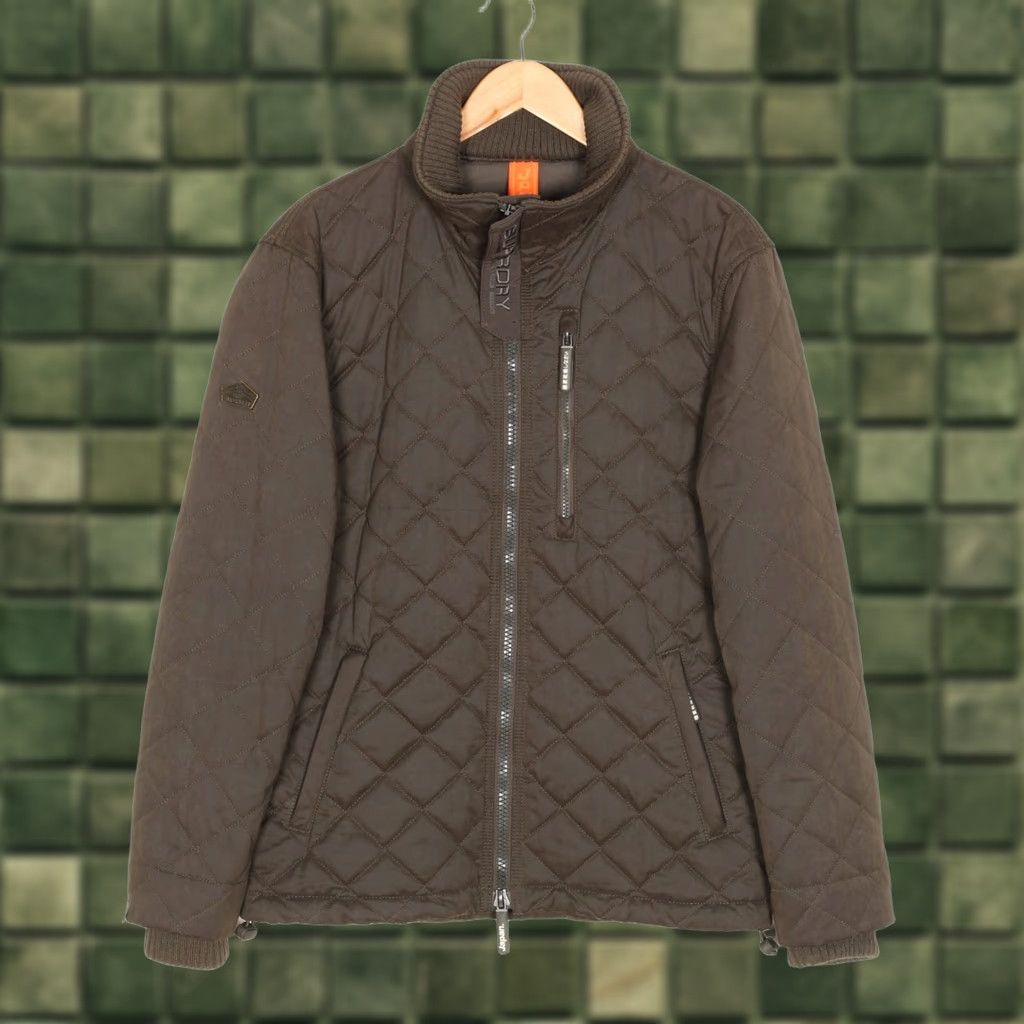 Superdry SUPERDRY The Windhiker Quilted Jacket Men L Olive Microfibre Windhiker Quilted Jacket Mens L Olive Size US L / EU 52-54 / 3 - 1 Thumbnail