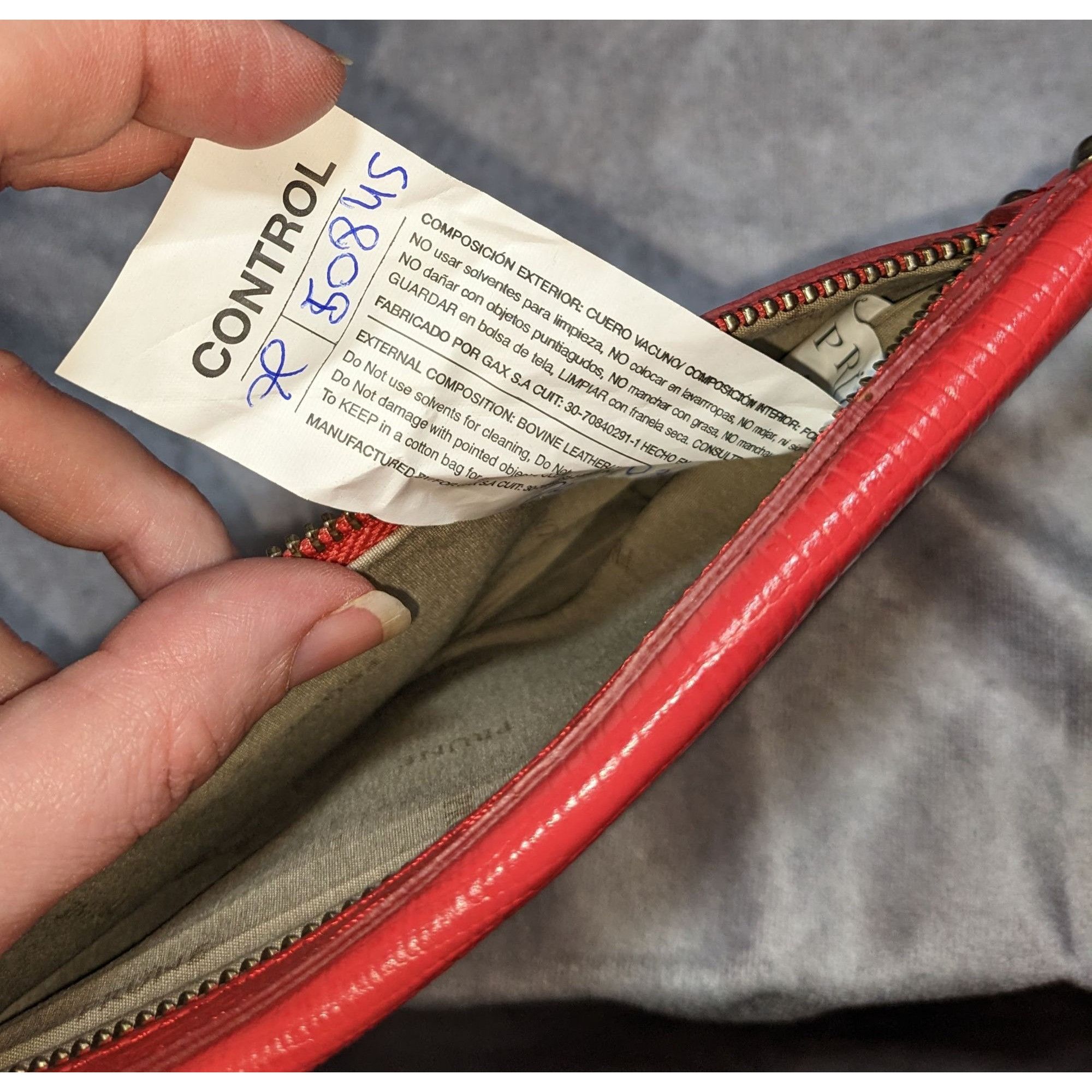 Other Prune Red Bovine Leather Wristlet Pouch Size ONE SIZE - 6 Thumbnail