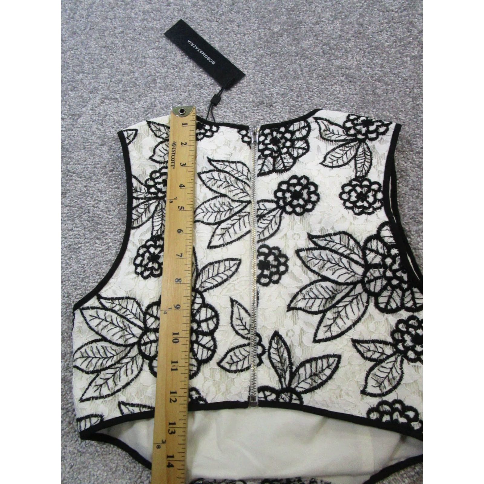 Bcbgmaxazria Bcbgmaxazria Tank Womens 0 White Black Floral Lace New Size XS / US 0-2 / IT 36-38 - 7 Thumbnail