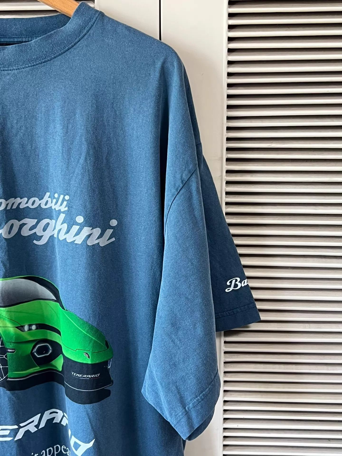 Balenciaga Balenciaga x Lamborghini Green Temerario Print Tee 4 Size US XL / EU 56 / 4 - 4 Thumbnail