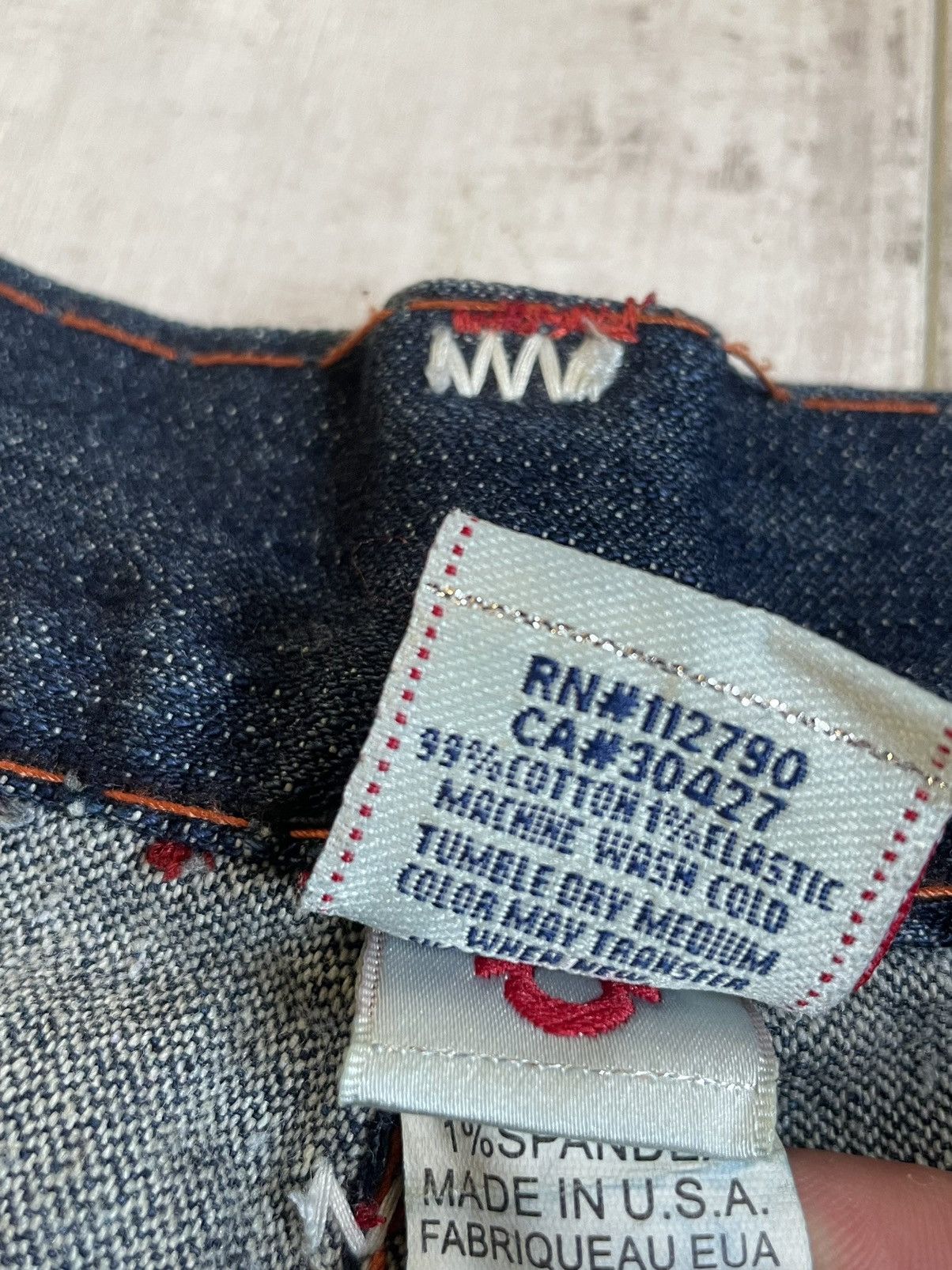 True Religion Vintage Y2K True Religion Super T Denim Jeans 00’s RARE Size US 33 - 11 Thumbnail