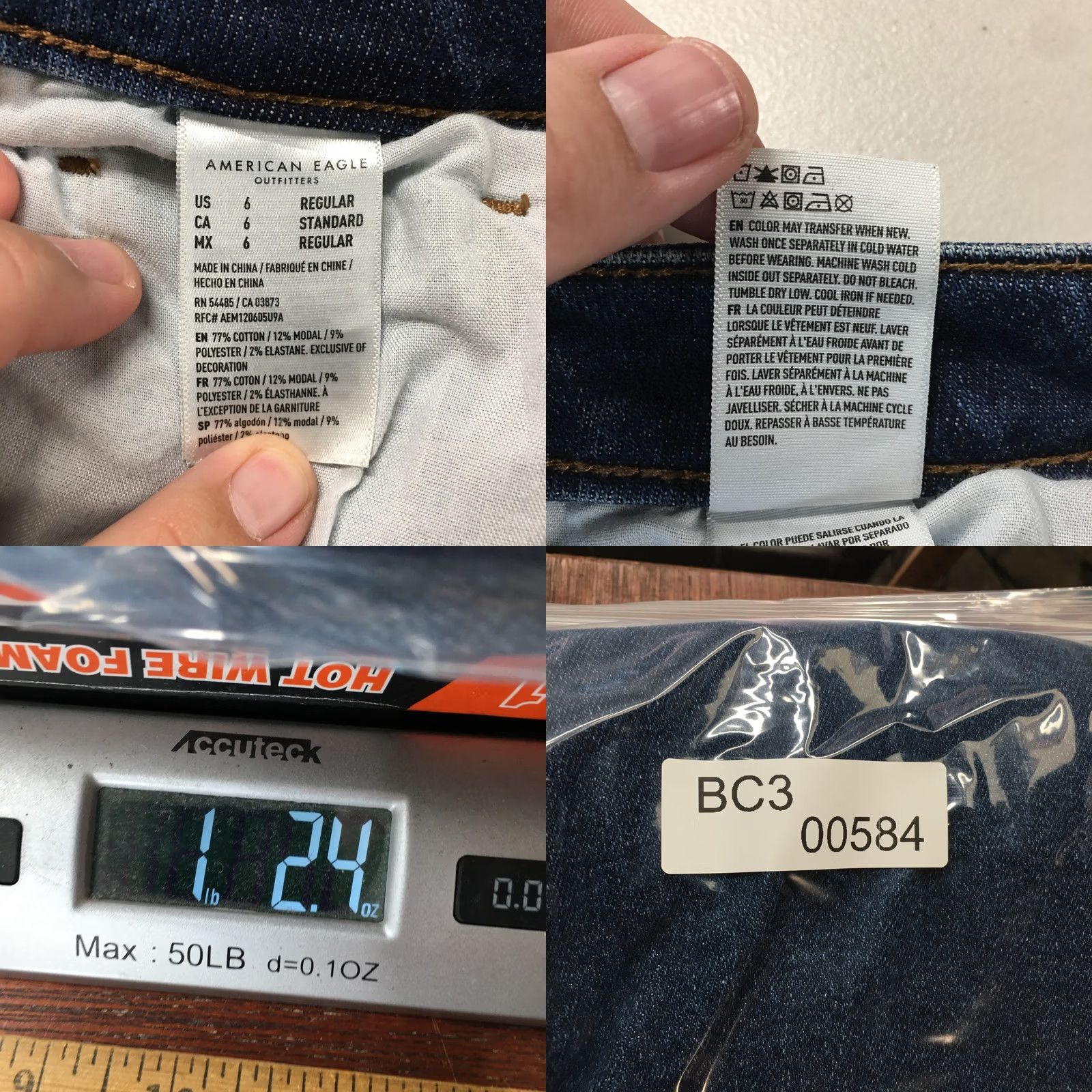 American Eagle Outfitters American Eagle Outfitters Jeans Womens 6 Blue Distressed Zip Fly Button Front Casual Pocket Size 28" / US 6 / IT 42 - 11 Thumbnail