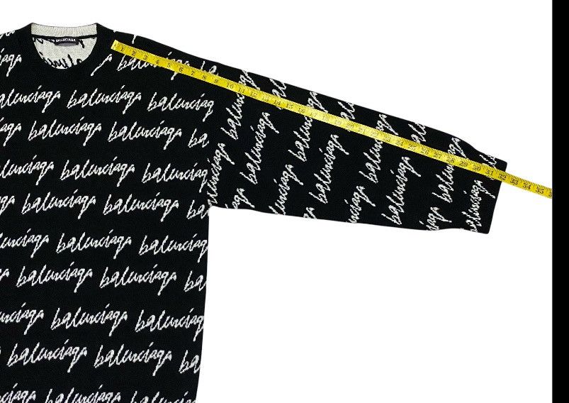 Balenciaga Balenciaga Wool Scribble Logo Sweater Size US M / EU 48-50 / 2 - 21 Thumbnail