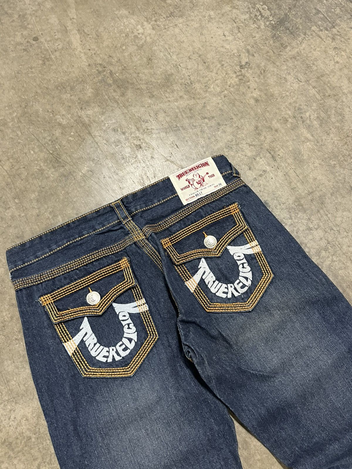 True Religion × Vintage True religion baggy fit wide leg rare denim skater y2k hype Size US 36 / EU 52 - 3 Thumbnail