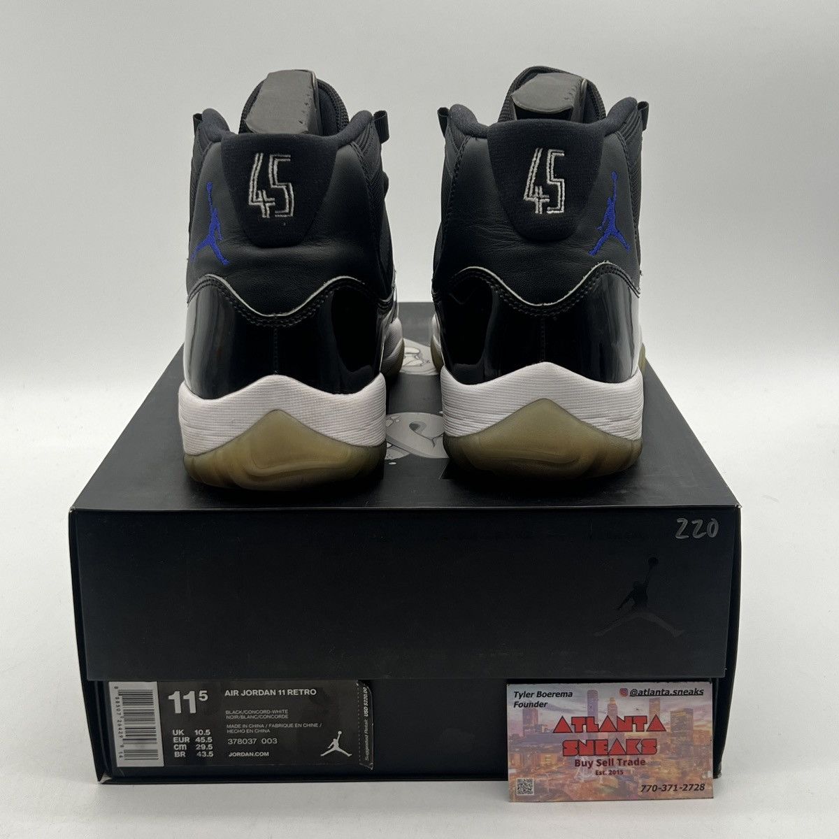Jordan Brand Air Jordan 11 space jam Size US 11.5 / EU 44-45 - 3 Thumbnail