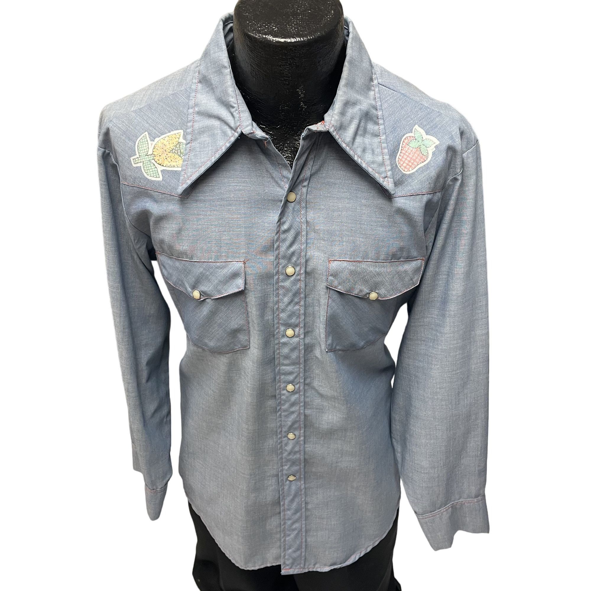Other Vtg JcPenney BiG MaC Blue Thin CHAMBRAY 50/50 shirt Size US XL / EU 56 / 4 - 2 Thumbnail