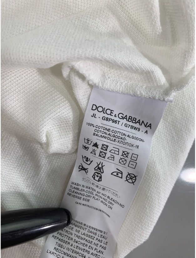 Dolce & Gabbana Dolce & Gabbana 🇮🇹 White Metal Logo Resort Polo Shirt S NWT Size US M / EU 48-50 / 2 - 9 Thumbnail