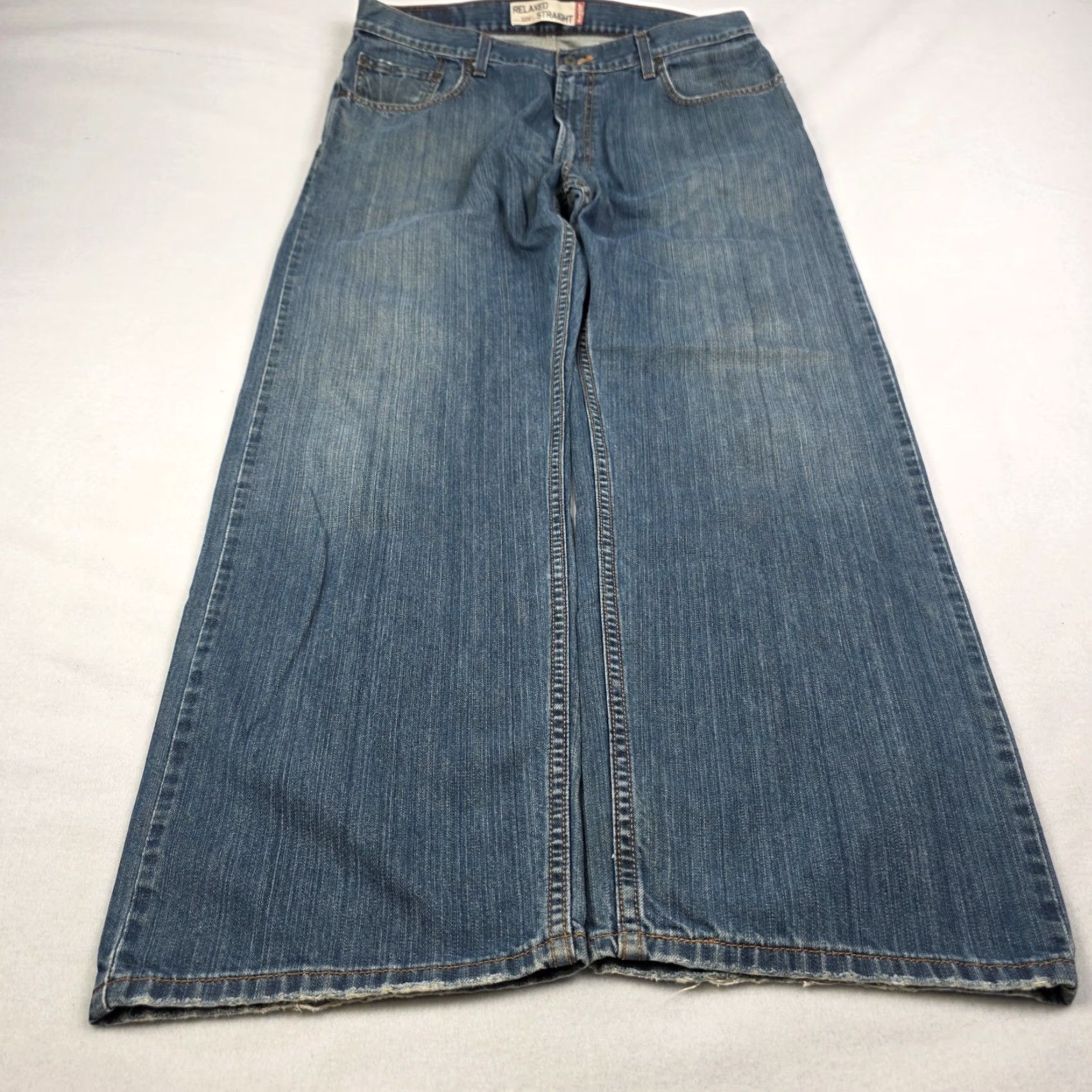 Levi's VINTAGE Levi's 559 Jeans Baggy Mens 36x32 Blue Distressed Grunge 90s Straight Denim Size US 36 / EU 52 - 4 Thumbnail