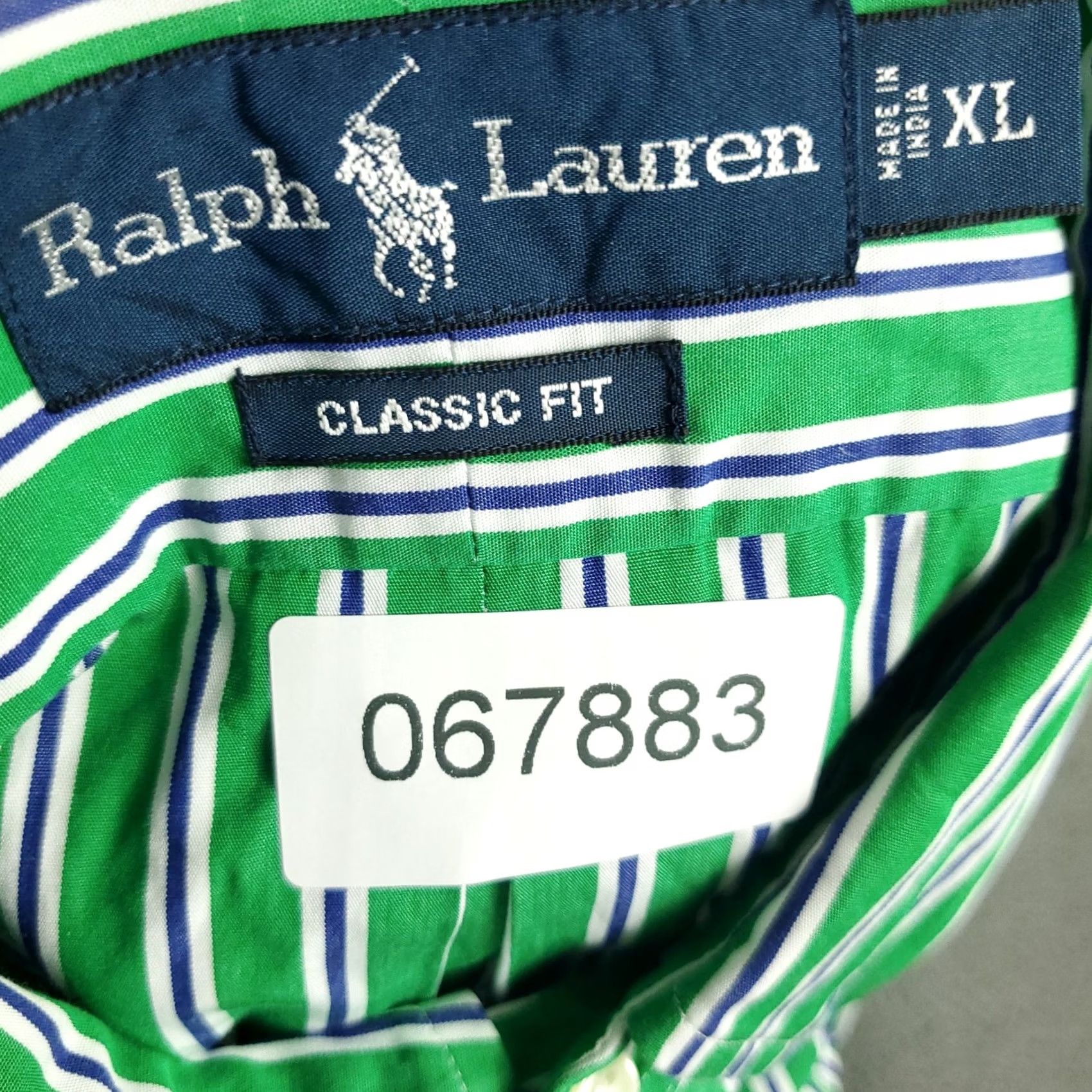 Ralph Lauren Ralph Lauren Shirt Mens XL Green Striped Pony Casual Button Up Long Sleeve Shirt Size US XL / EU 56 / 4 - 8 Thumbnail