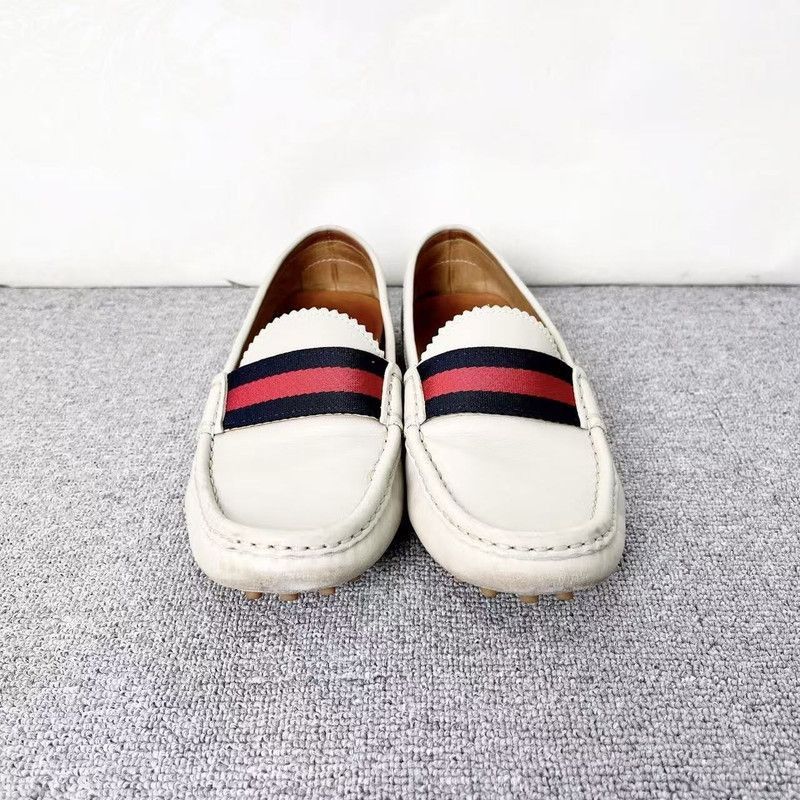 Gucci Gucci Classic All-Leather Casual Loafers in White Size US 5.5 / EU 38 - 2 Thumbnail