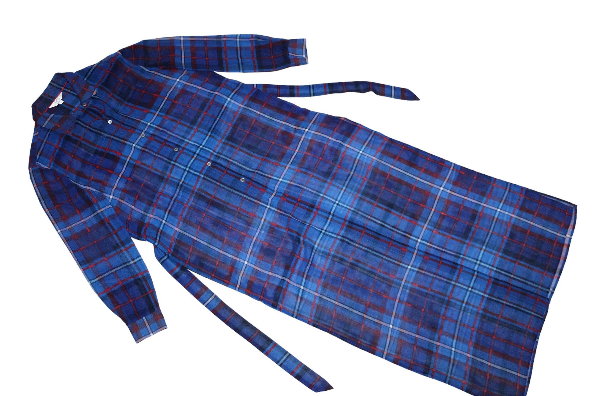 Tommy Hilfiger Gigi Hadid x Tommy Hilfiger Plaid Polyester Long Shirt Dress Size M / US 6-8 / IT 42-44 - 12 Thumbnail