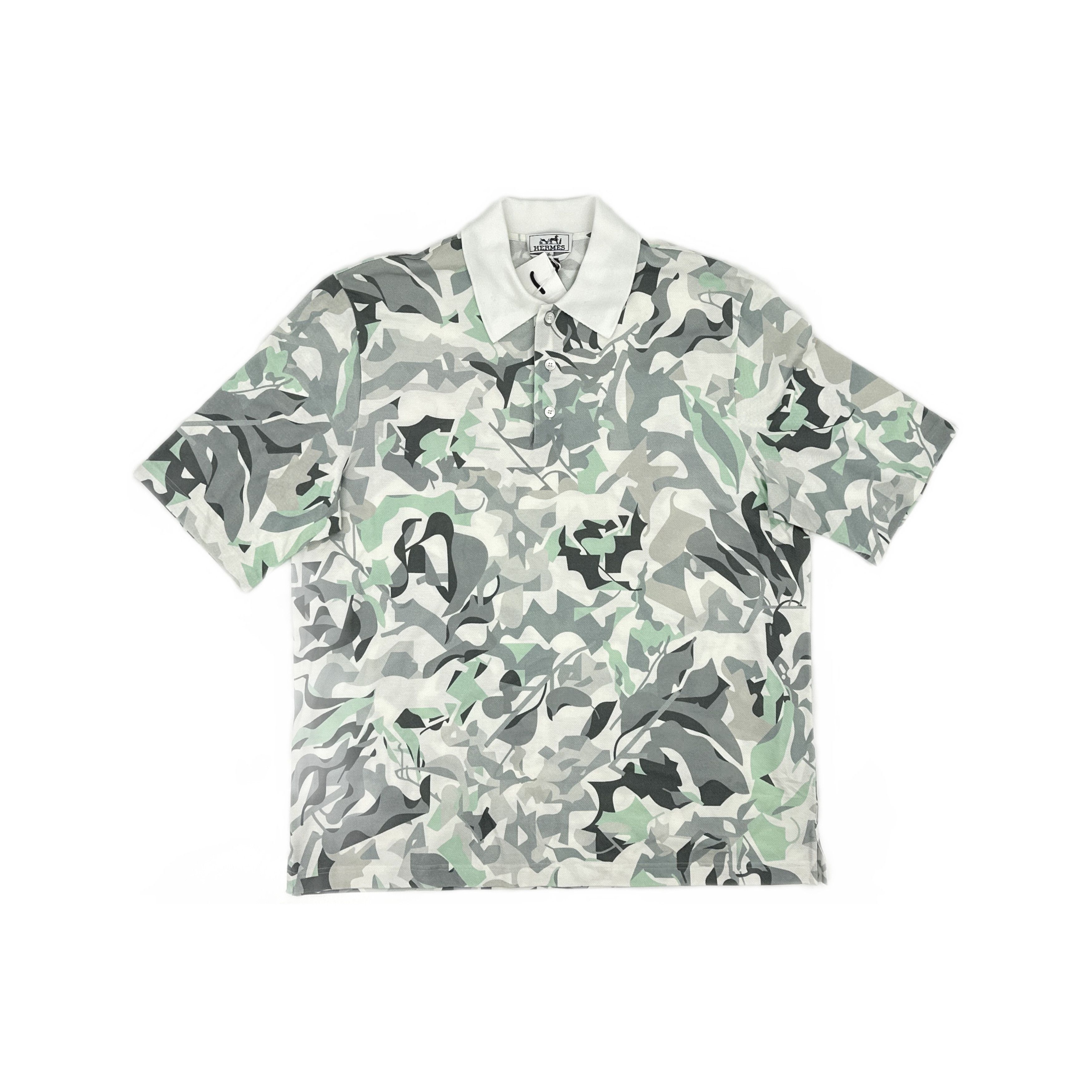Hermes Hermès Puzzle Print Polo Shirt Size XL Size US XL / EU 56 / 4 - 1 Thumbnail
