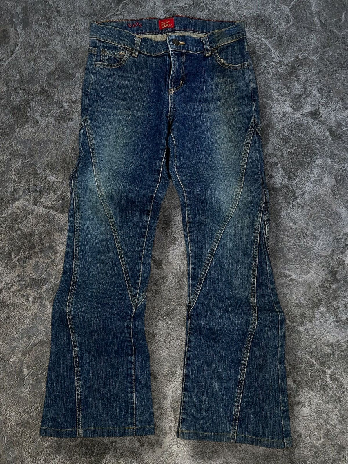 Tornado Mart Vintage Japan Designer 90’s Ritsuko Shirahama Flared Denim Size US 28 / EU 44 - 1 Thumbnail