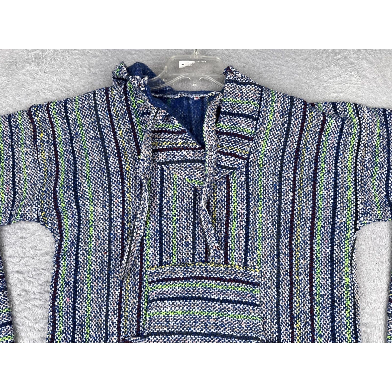 KangaROOS Baja Hoodie Mens Medium Blue Multicolor Striped Heavyweight Kangaroo Pocket Size US M / EU 48-50 / 2 - 4 Thumbnail