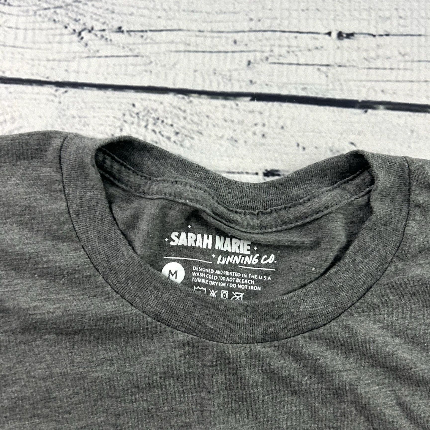 CO Sarah Marie Running Run All The Miles Eat All The Tacos T Shirt Men's M Gray Size US M / EU 48-50 / 2 - 2 Thumbnail