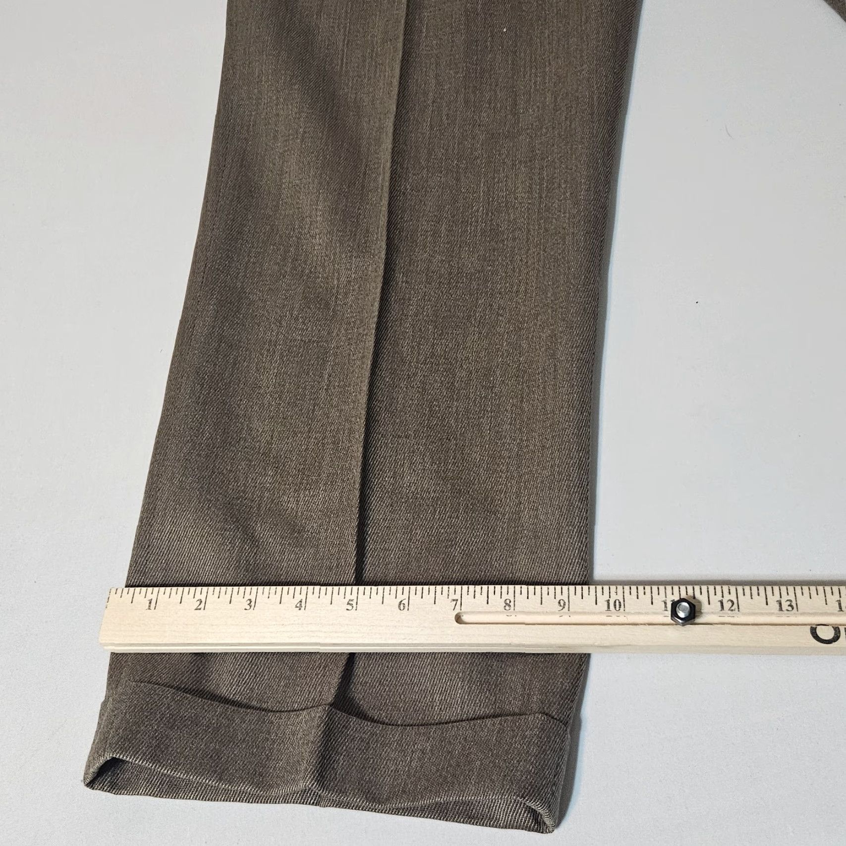 Brooks Brothers Brooks Brothers 346 Dress Pants Mens 38x33 Wool Solid Brown Regular Straight Zip Button EUC Size US 38 / EU 54 - 5 Thumbnail