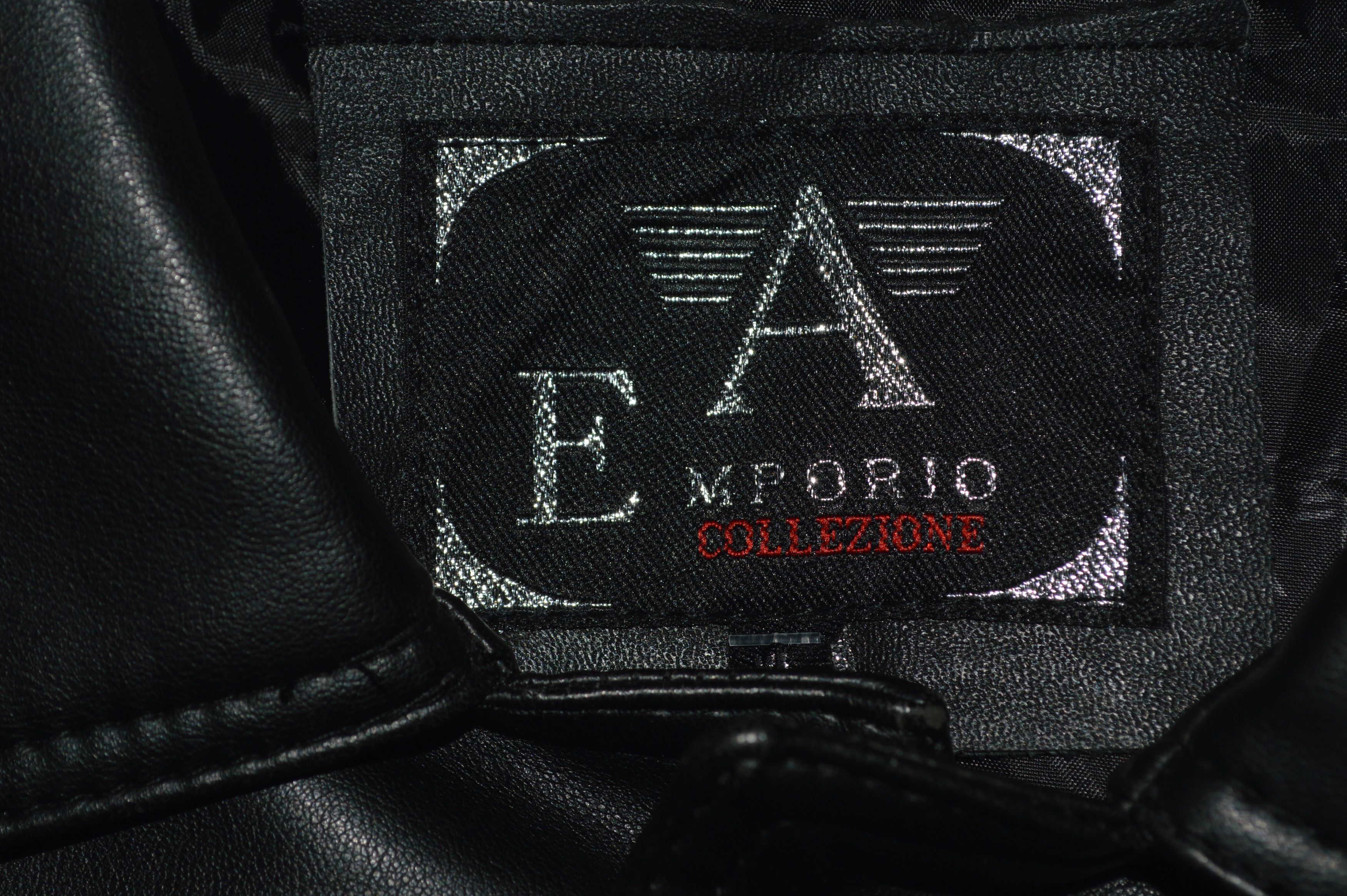 Emporio Armani Emporio Collezioni Leather Metal Patch Jacket with Buttons Size US L / EU 52-54 / 3 - 11 Thumbnail