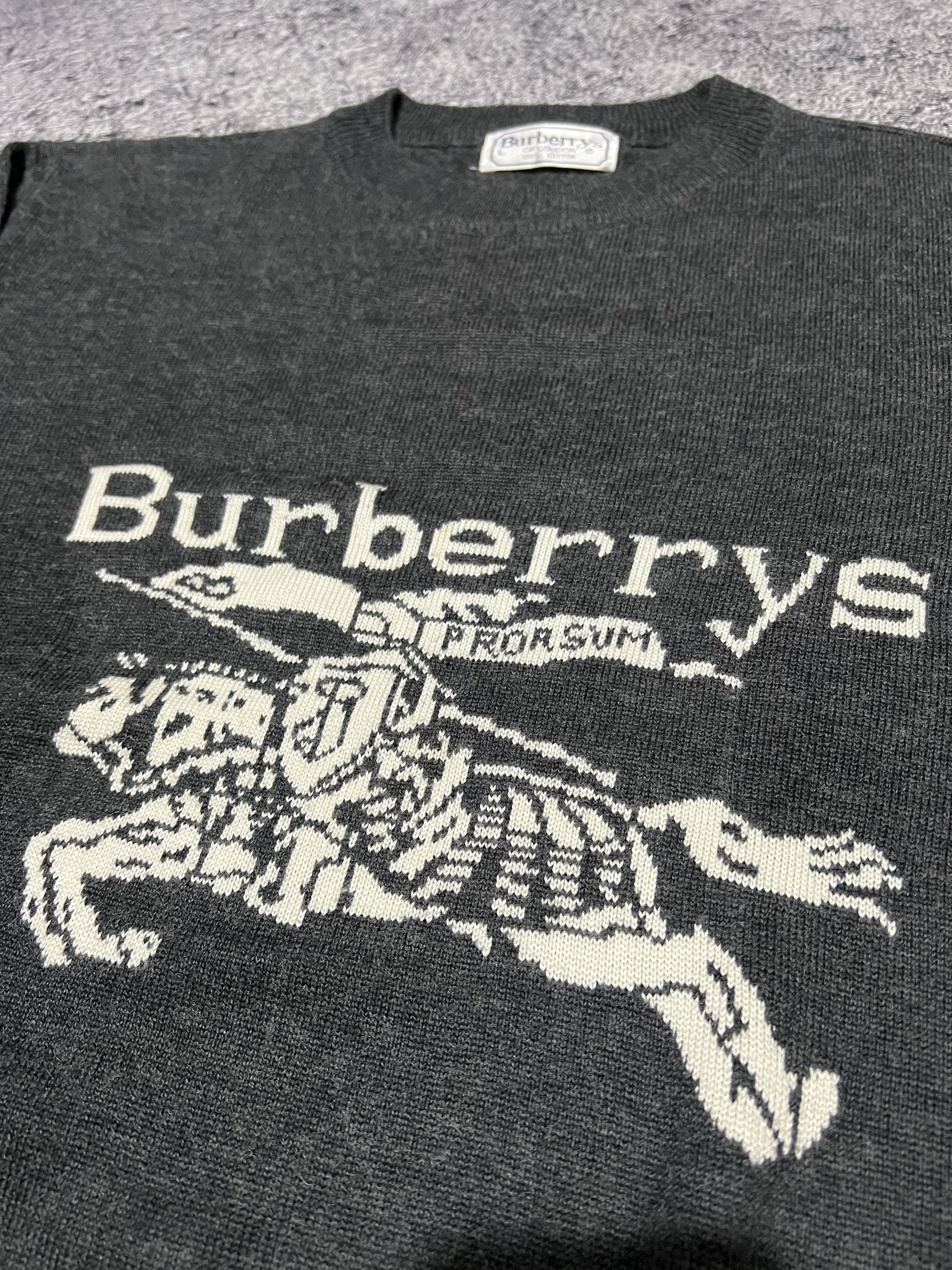 Burberry 2000s Archival Burberrys Prorsum Big Logo Knit Sweater y2k Size US M / EU 48-50 / 2 - 2 Thumbnail