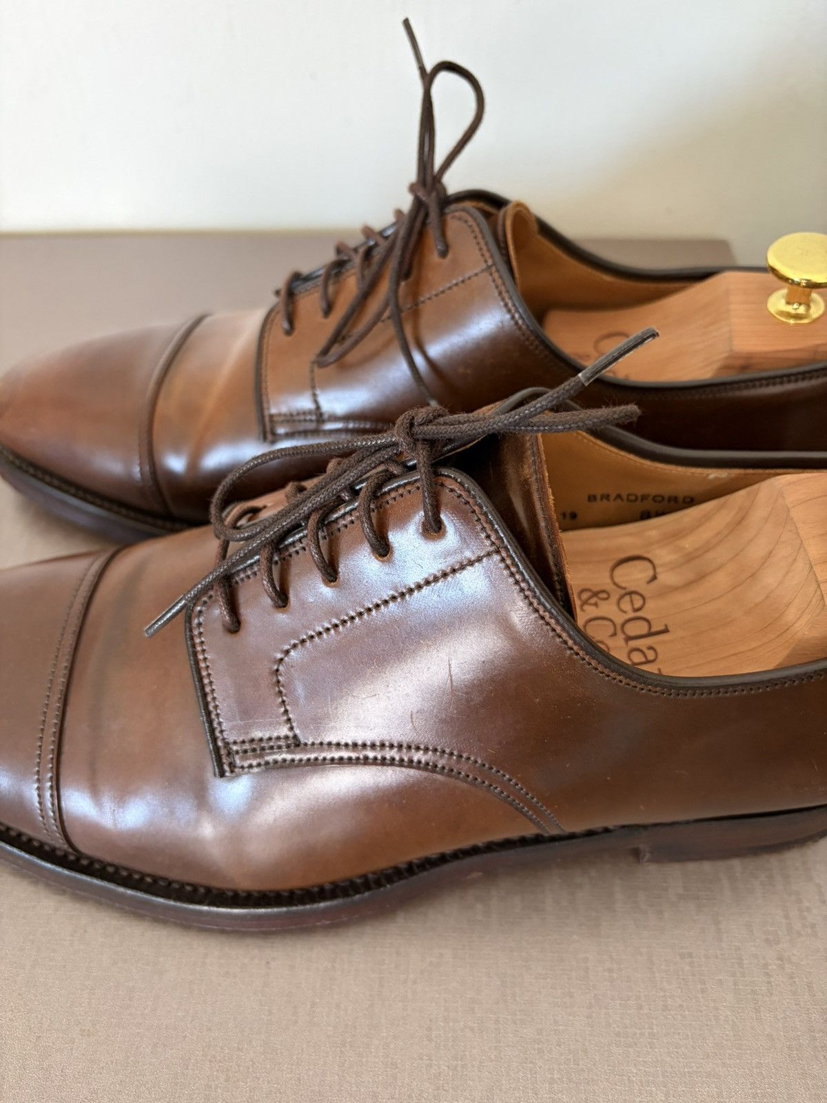 Crockett & Jones Crockett & Jones Bradford Derby Dark Brown Cordovan Size US 8.5 / EU 41-42 - 2 Thumbnail