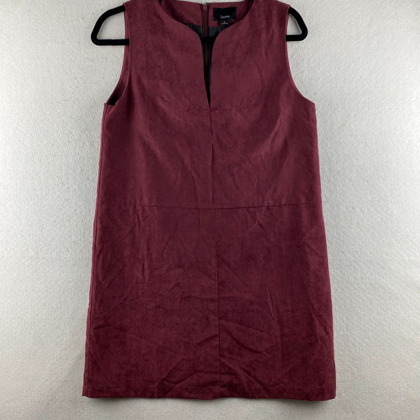 Vintage Lumiere Dress Womens Small S Red Shift Cocktail Lined Knee Length Sleeveless Size S / US 4 / IT 40 - 2 Thumbnail