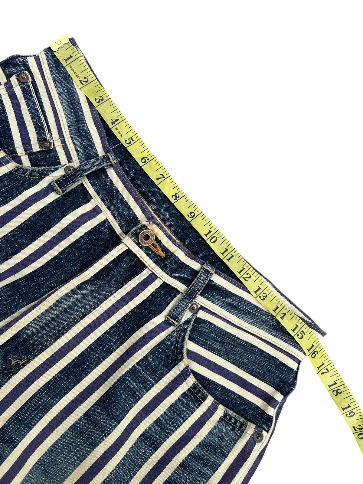 Kapital Vintage Edwin 505 Selvedge Stripe Japanese Denim Jeans Size US 32 / EU 48 - 11 Thumbnail