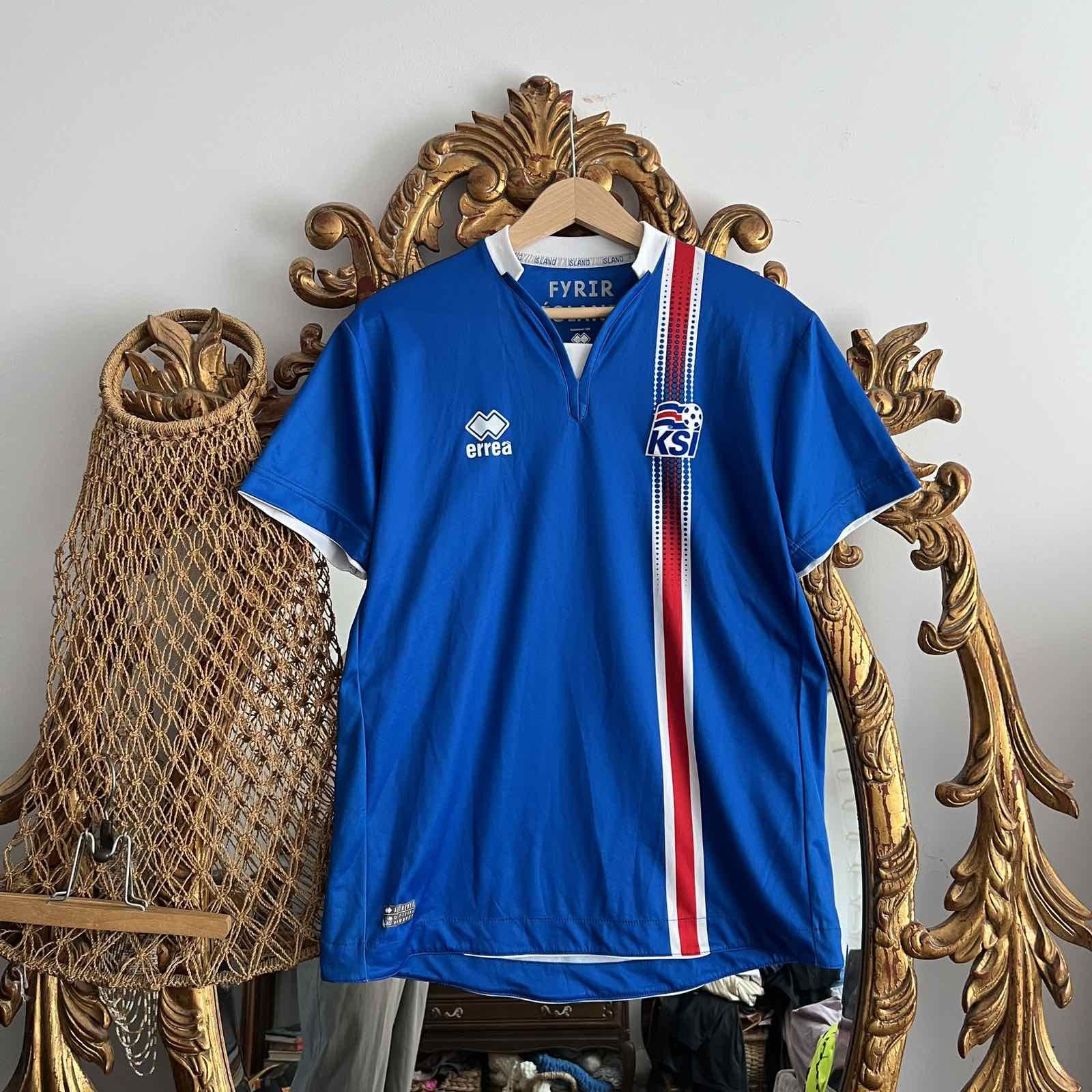 Vintage Errea Fyrir Island KSI Jersey 2016-2018 Sz M Size US M / EU 48-50 / 2 - 1 Thumbnail