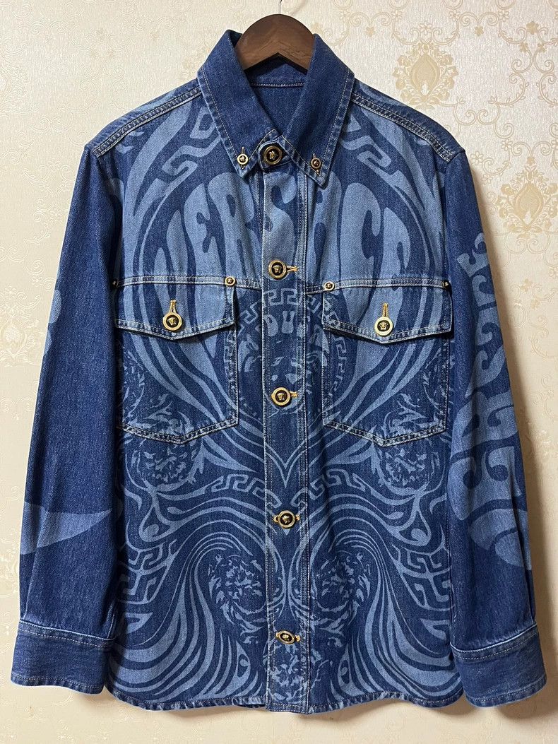 Versace Versace Letter-embroidered cotton sweater Size US M / EU 48-50 / 2 - 1 Thumbnail