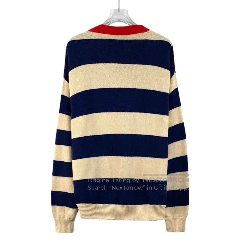 Gucci Gucci Colour block logo embroidered striped V-neck single- Size XS / US 0-2 / IT 36-38 - 2 Thumbnail