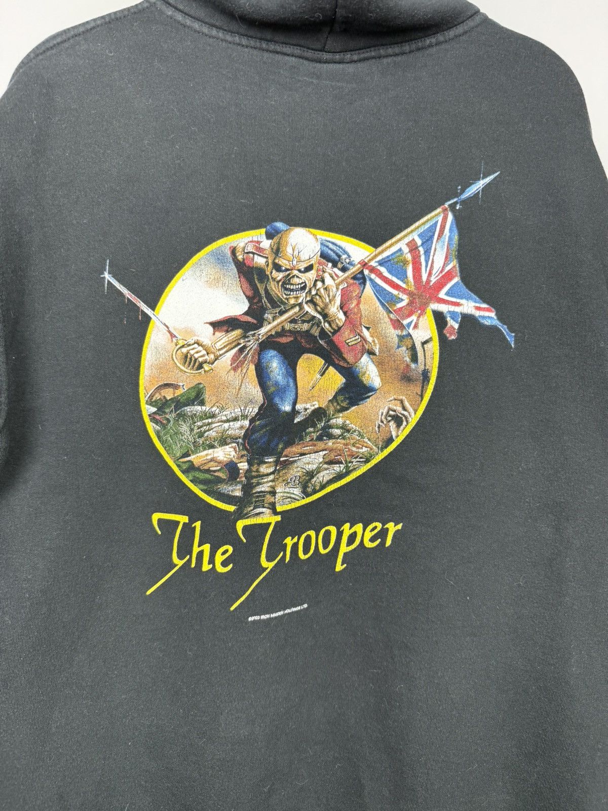Band Tees × Iron Maiden × Vintage 2003 Vintage Iron Maiden The Trooper Big Logo Black Hoodie Size US L / EU 52-54 / 3 - 10 Thumbnail