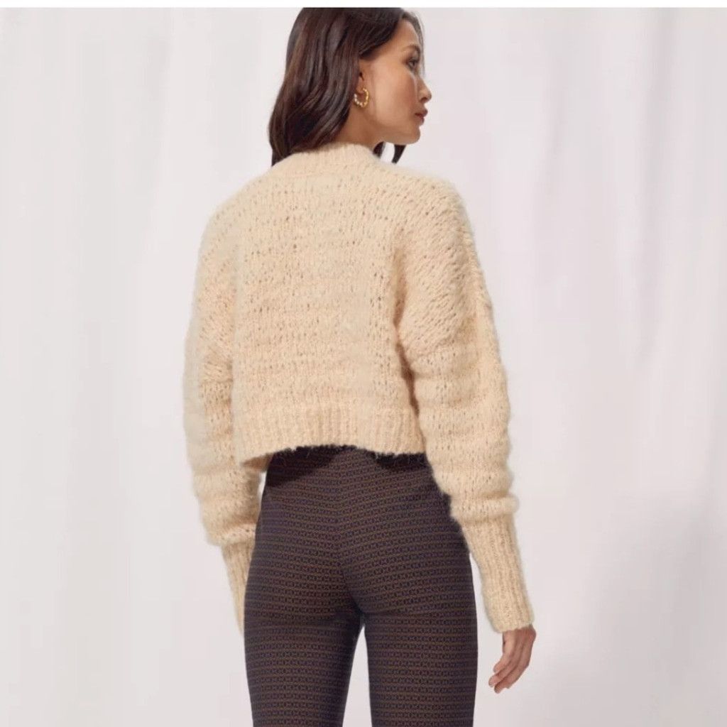 Aritzia Wilfred Lune Cream Alpaca Wool Cropped Sweater Size XXS Size XXS / US 00 / IT 34 - 3 Thumbnail