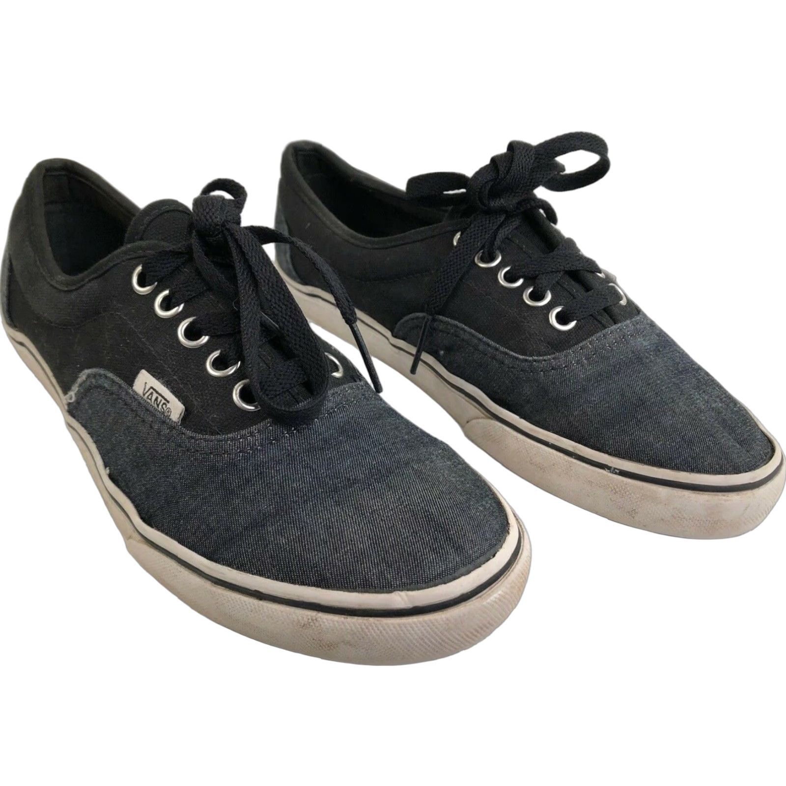 Vans VANS Off The Wall Sneaker Mens 6.5 Black Gray Low Top Shoes Size US M / EU 48-50 / 2 - 1 Thumbnail