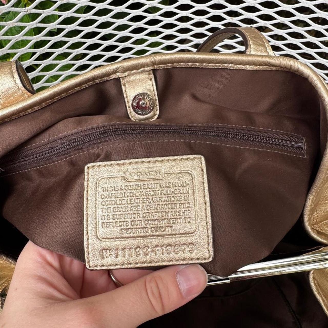 Coach Y2K Coach Kisslock Gold Monogramed Leather Bag Size ONE SIZE - 7 Thumbnail