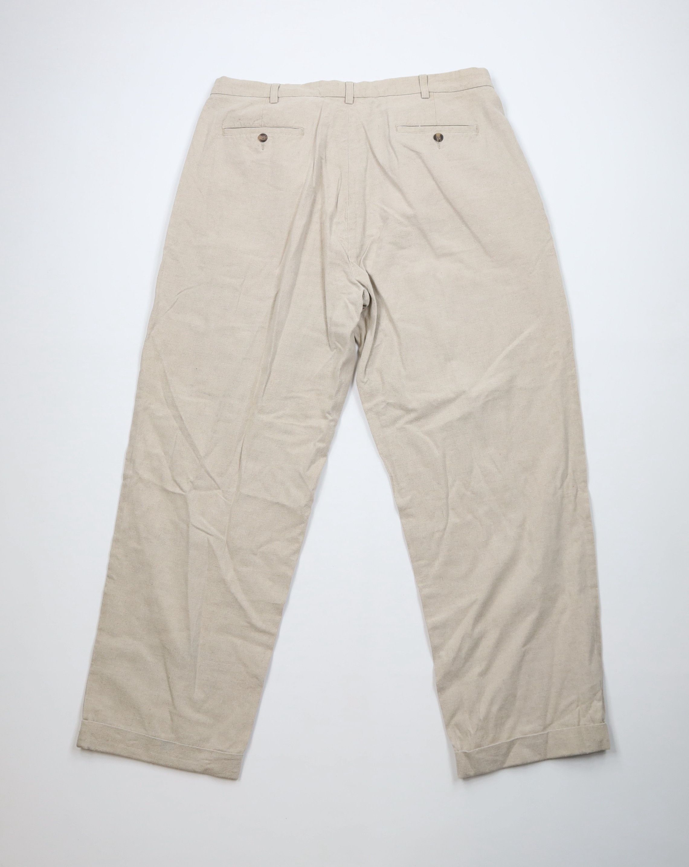 Vintage Vintage 90s Streetwear Linen Blend Wide Leg Chino Pants Size US 38 / EU 54 - 9 Thumbnail