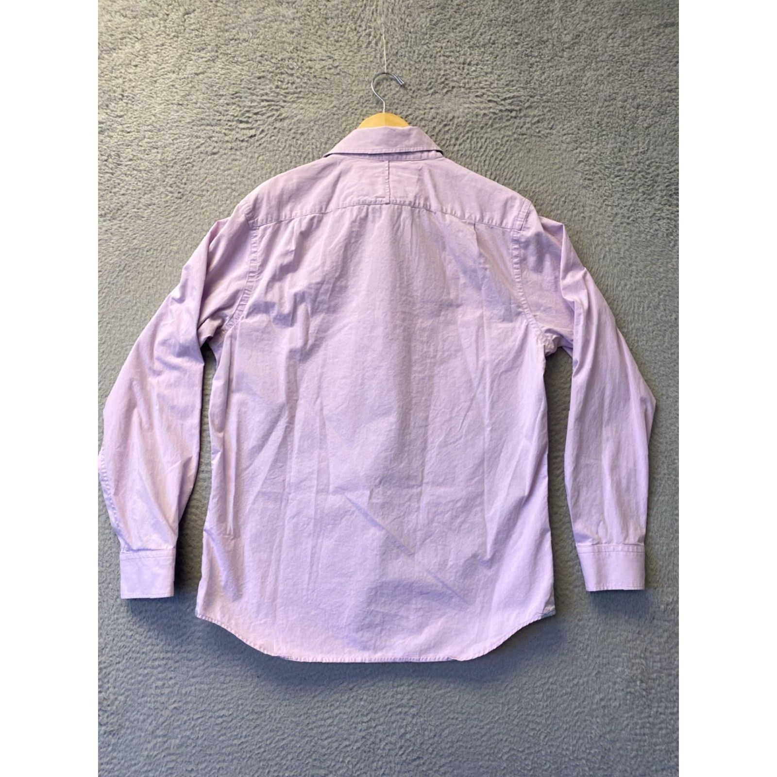 Banana Republic Banana Republic Men's M Fit Long Sleeve Button-Up Shirt Lavender Solid Classic Preppy Size US M / EU 48-50 / 2 - 6 Thumbnail